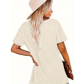 Women's Halloween Spooky Season T-Shirt - Oversized Casual Short Sleeve Round Neck with Jack-O'-Lantern & Bats Print, Purple Bow Accent - Lightweight 100% for Fall Parties & Casual Attire - Machine Washable Year-Round Comfort